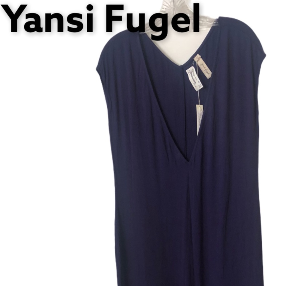 Yansi Fugel Sleeveless Purple Pullover Jumpsuit M NWT